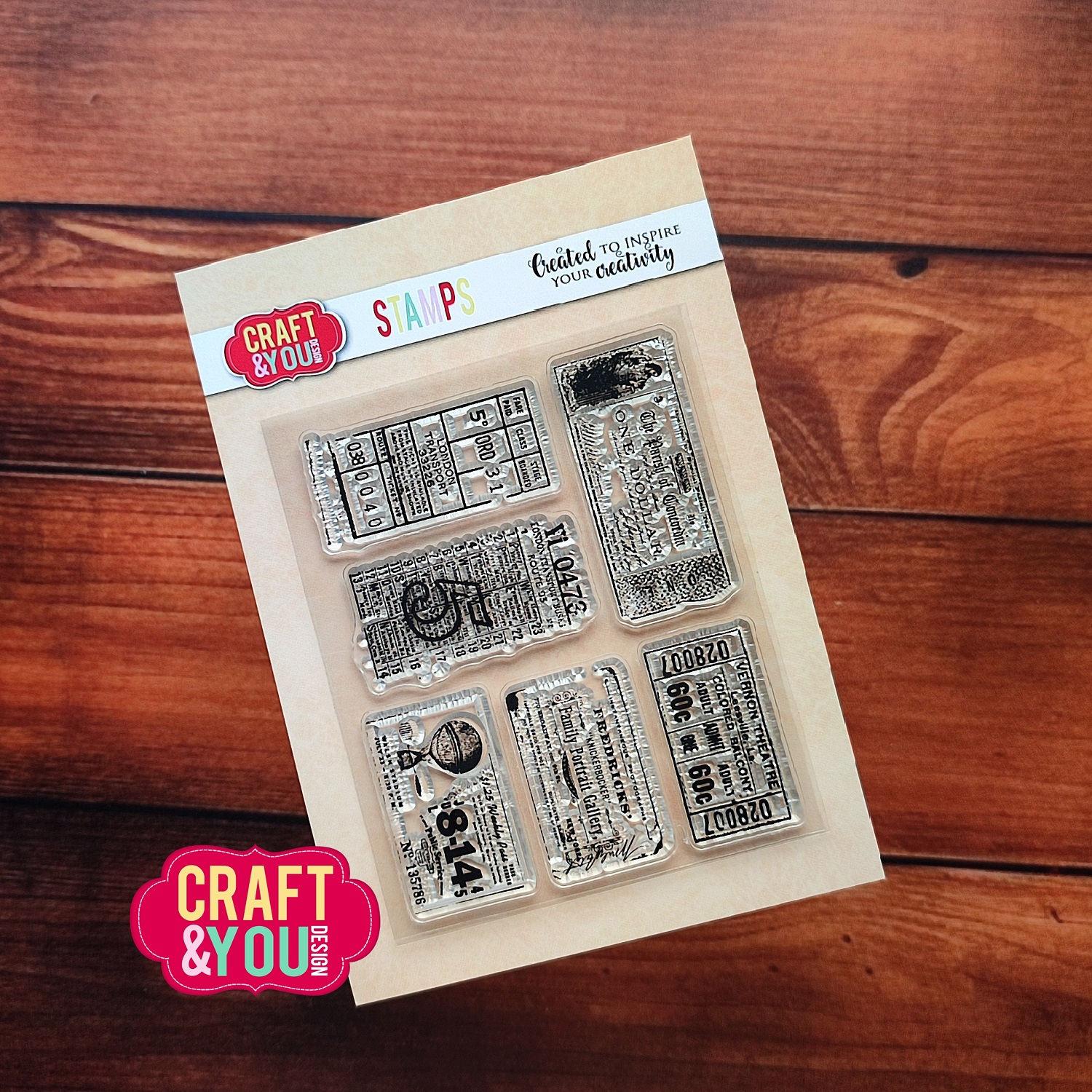 CS040 Clear Stamps Tickets 1/Stemple Bilety 1- Craft & You Design