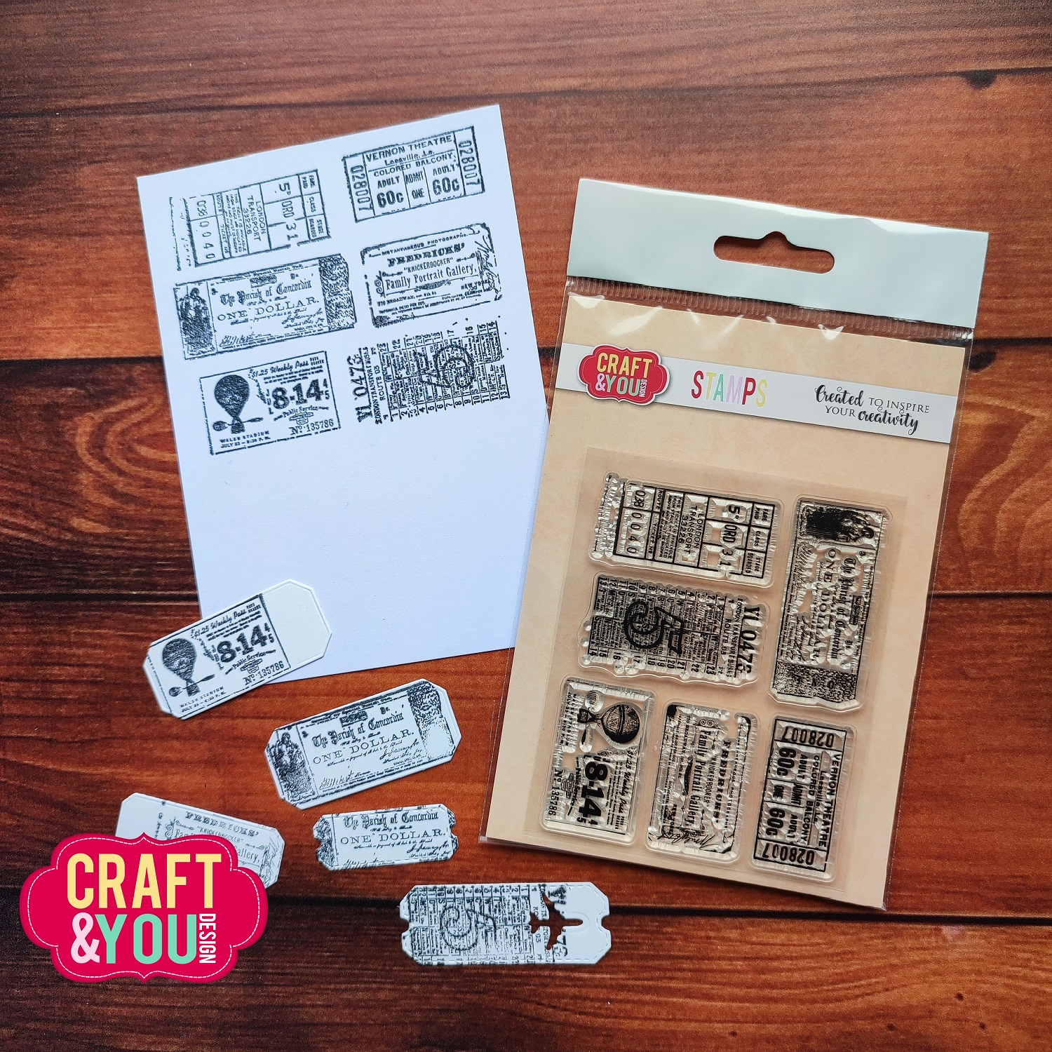 CS040 Clear Stamps Tickets 1/Stemple Bilety 1- Craft & You Design