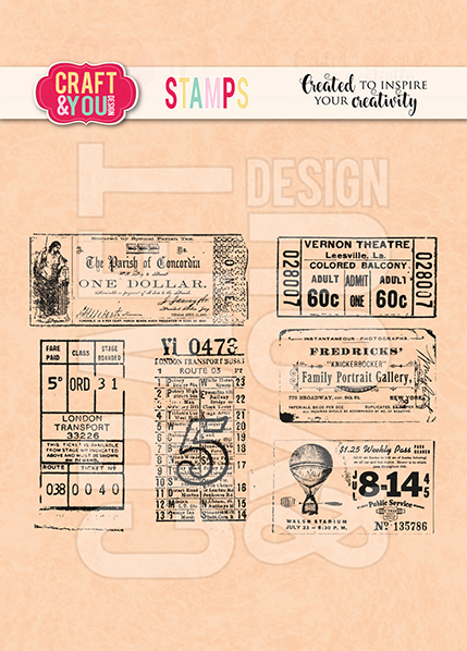 CS040 Clear Stamps Tickets 1/Stemple Bilety 1- Craft & You Design
