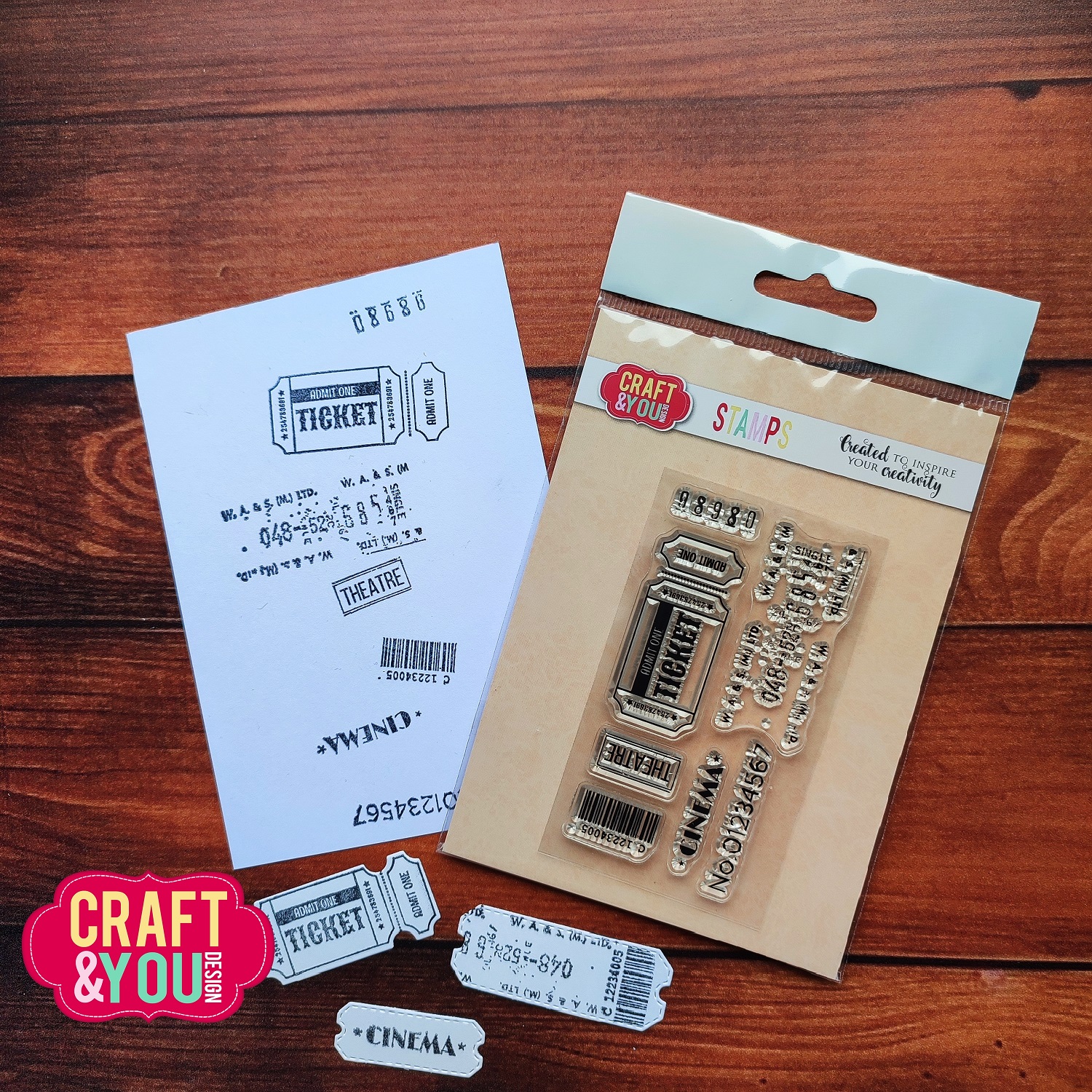 CS041 Clear Stamps Tickets 2/Stemple Bilety 2- Craft & You Design