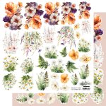 AA-TOMAF-09  Alchemy of Art - Papier dwustronny  12x12'' KWIATKI dodatek DO SAMODZIELNEGO WYCIĘCIA -  Tales of moss and fern 