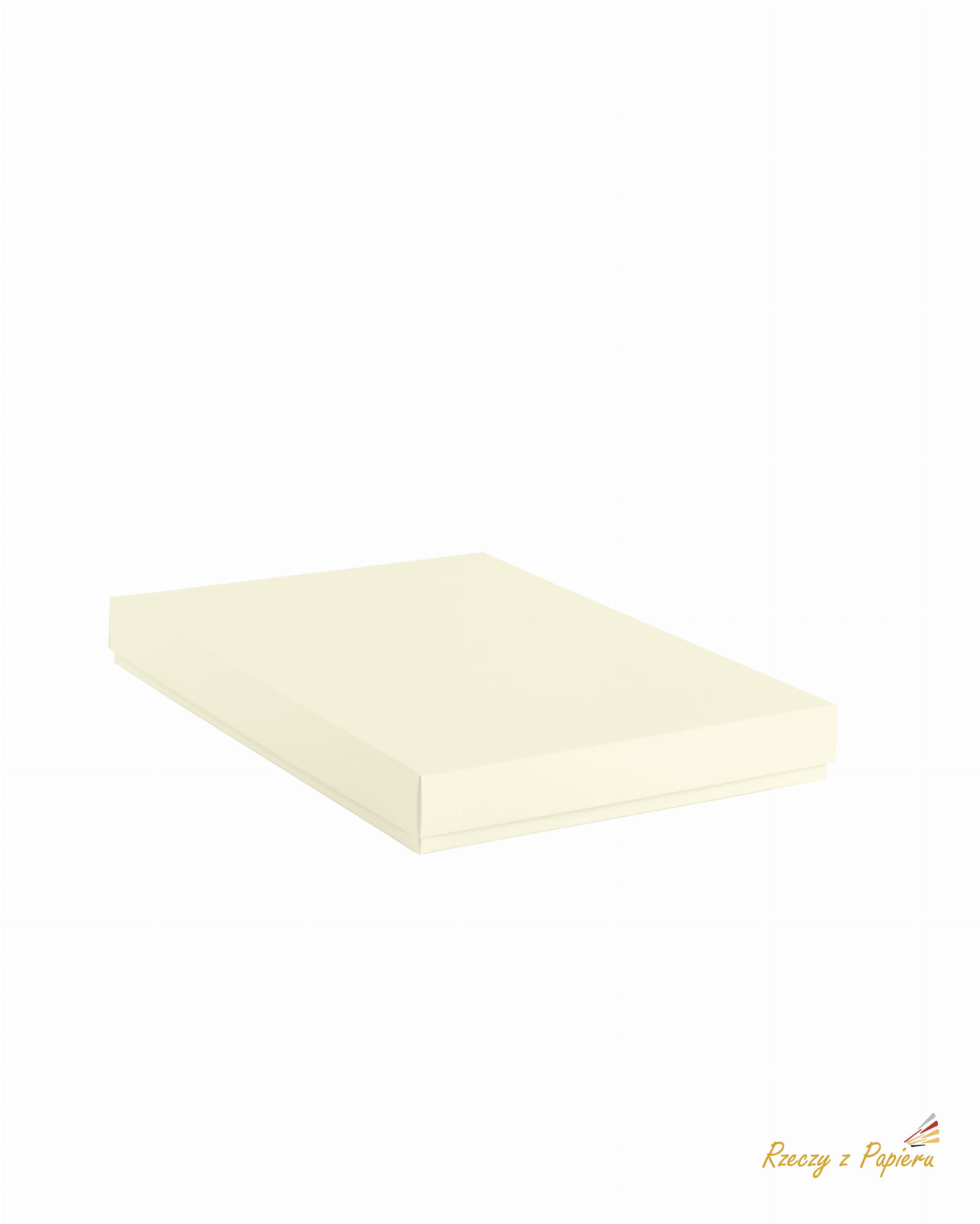 RzP-032 Pudełko pełne, niskie na kartkę C6 - kremowe