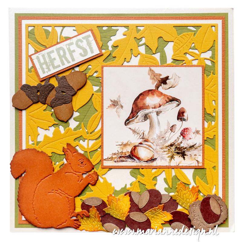 CR1665 Wykrojnik Marianne Design - CrafTables - Tiny's acorn & chestnut - żoładź i kasztan