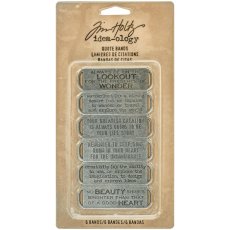 TH93290 Tim Holtz Idea-Ology Metal Quote 6 Bands -ozdoby metalowe plakietki