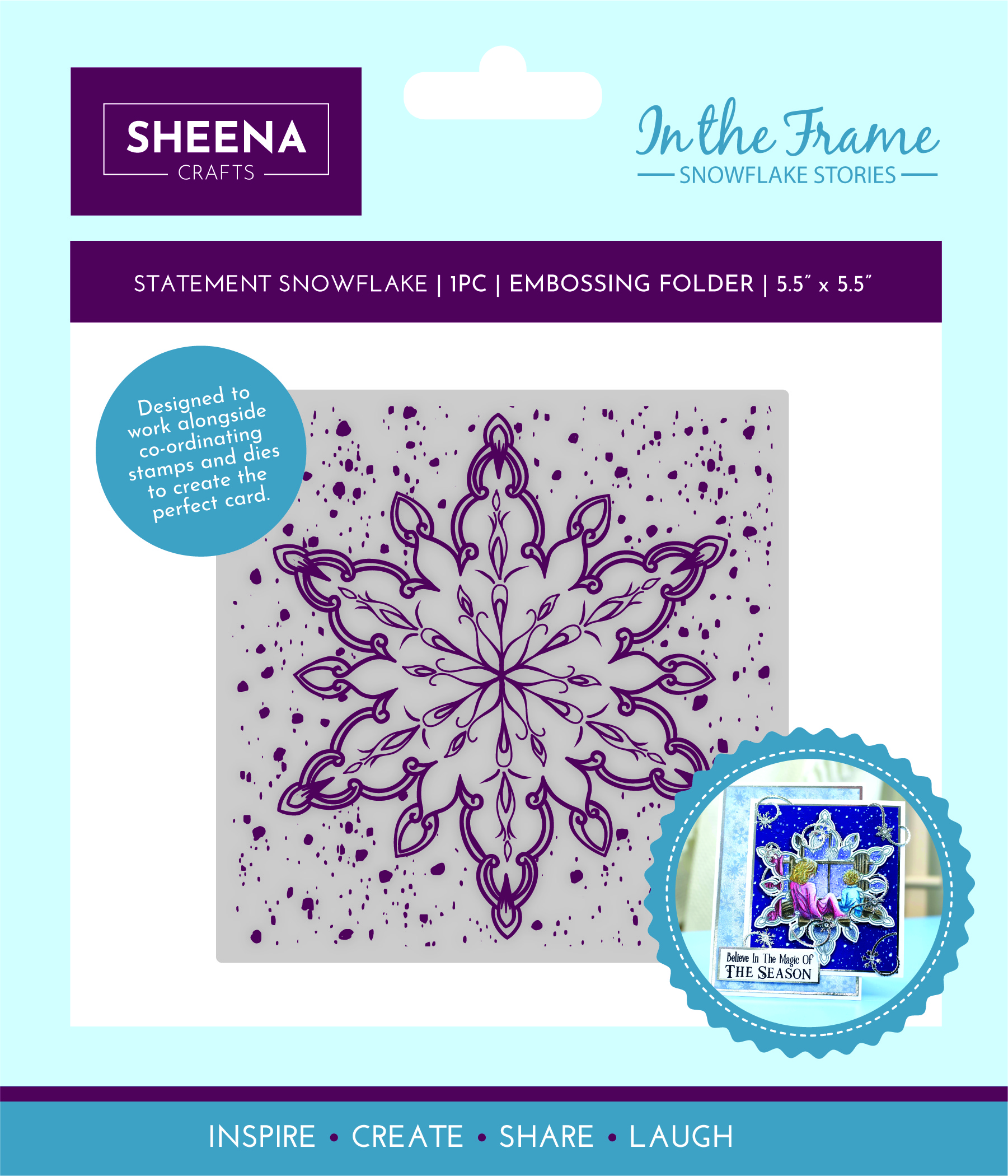 SD-ITF-SS-EF5.5-SS Folder do embossingu Sheena Douglass In The Frame Snowflake Stories - Statement Snowflake -śniezynka