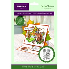 SD-ITF-TL-STP-NH Zestaw stempli A5l Sheena Douglass In The Frame Timeless Leaves - Nature's Harvest