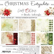 CC-C69-CE-08 CHRISTMAS EVERYWHERE - zestaw papierów 20,3x20,3cm - BASIC 