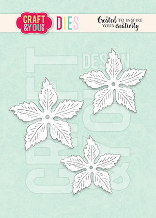 CW309 Wykrojnik /Die - Magda's Poinsettia Smaller Flowers - Craft&You Design