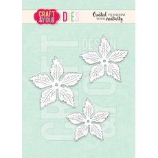 CW309 Wykrojnik /Die - Magda's Poinsettia Smaller Flowers  - Craft&You Design