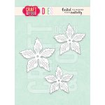 CW309 Wykrojnik /Die - Magda's Poinsettia Smaller Flowers - Craft&You Design
