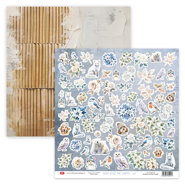 CSET-PT30-8 Kreatywny duży zestaw/Big Creative Set Paint Over The Winter 30,5x30,5 cm Craft & You Design - 8 arkuszy