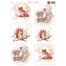 MB0221 Arkusz  A4 -Marianne Design - Mattie's Mooiste - Forest Animals