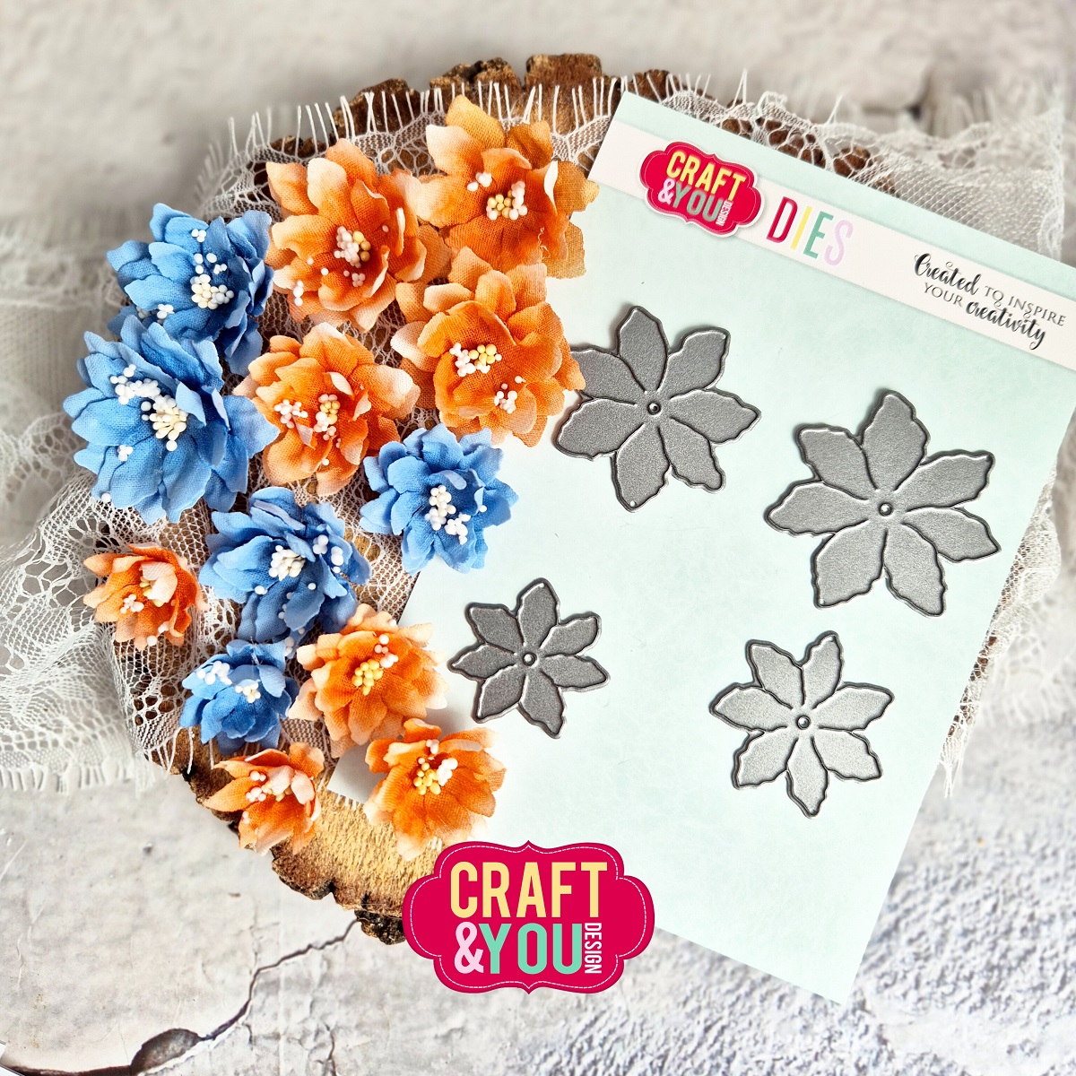 CW320 Wykrojnik /Die -Magda's Seven Petal Flower / Kwiat Siedmiopłatkowy Magdy- Craft&You Design