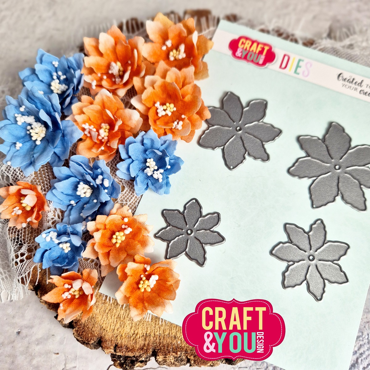 CW320 Wykrojnik /Die -Magda's Seven Petal Flower / Kwiat Siedmiopłatkowy Magdy- Craft&You Design