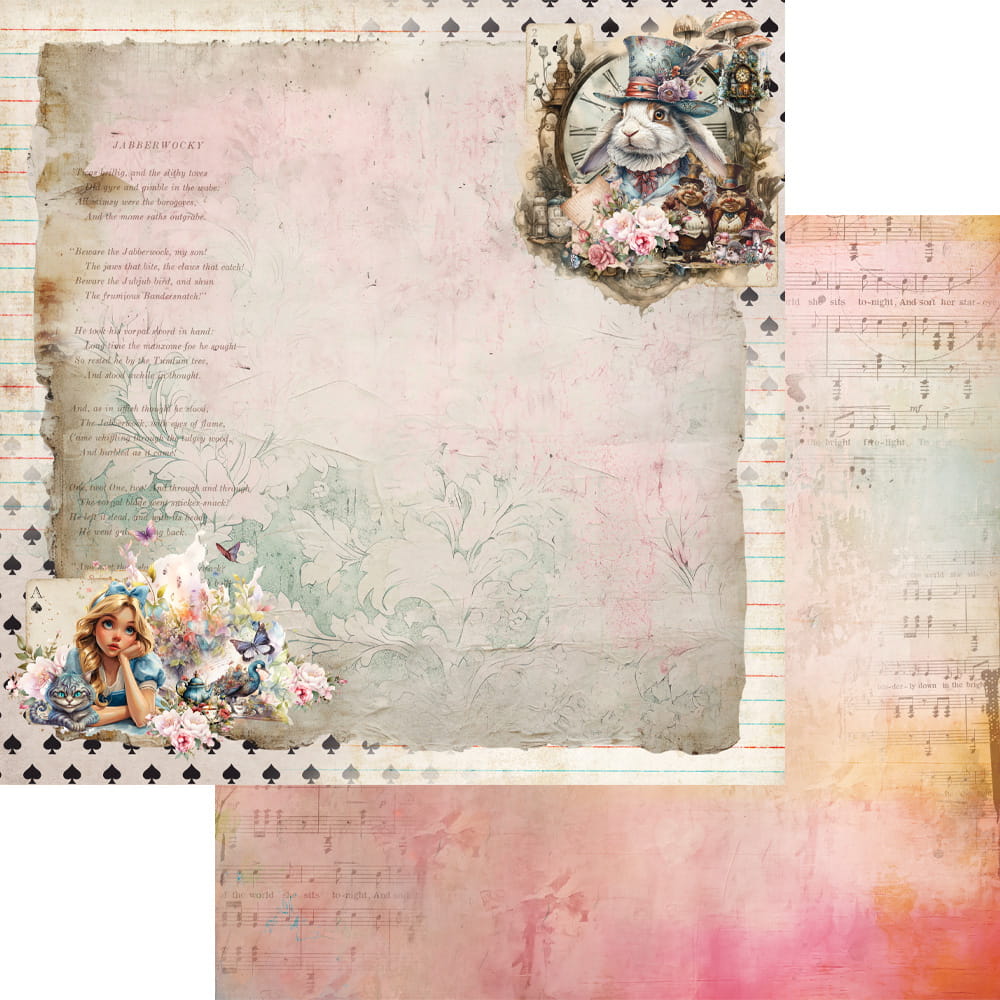 AA-Alice-12 Alchemy of Art - 6x6'' - zestaw papierów Alice