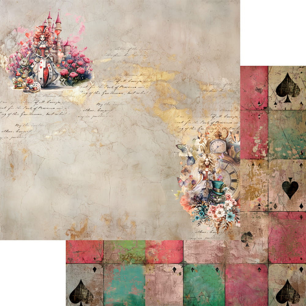 AA-Alice-12 Alchemy of Art - 6x6'' - zestaw papierów Alice