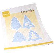 LR0881 Wykrojnik Marianne Design Creatables -Trendy Trees - Choinki 4szt