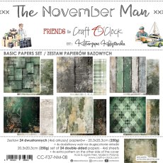 CC-F37-NM-08  THE NOVEMBER MAN - zestaw papierów 20,3x20,3cm - BASIC