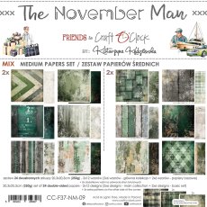 CC-F37-NM-09 THE NOVEMBER MAN - zestaw papierów 20,3x20,3cm - MIX