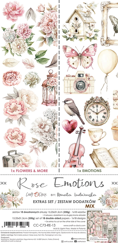 CC-C73-RE-13 ROSE EMOTIONS- zestaw DODATKÓW - MIX