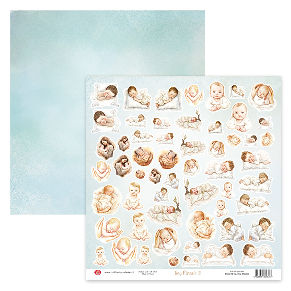 CP-TM10 Tiny Miracle 10 Elementy do wycinania - Papier dwustronny 30,5x30,5 - Craft & You Design