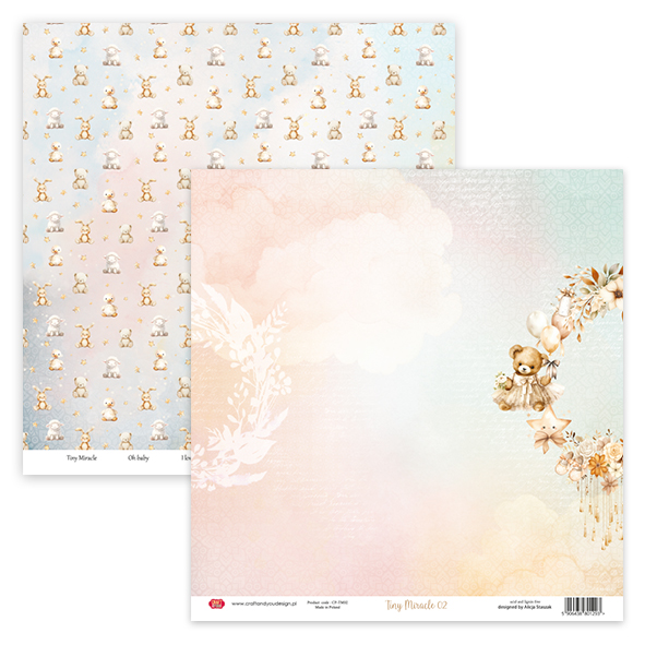 CPS-TM30-12 Tiny Miracle Zestaw 12 papierów 30,5x30,5cm - Craft&You Design