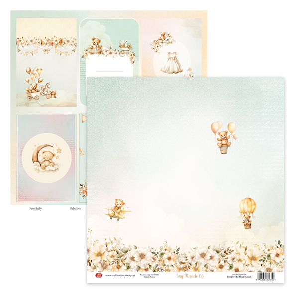 CPS-TM30-12 Tiny Miracle Zestaw 12 papierów 30,5x30,5cm - Craft&You Design