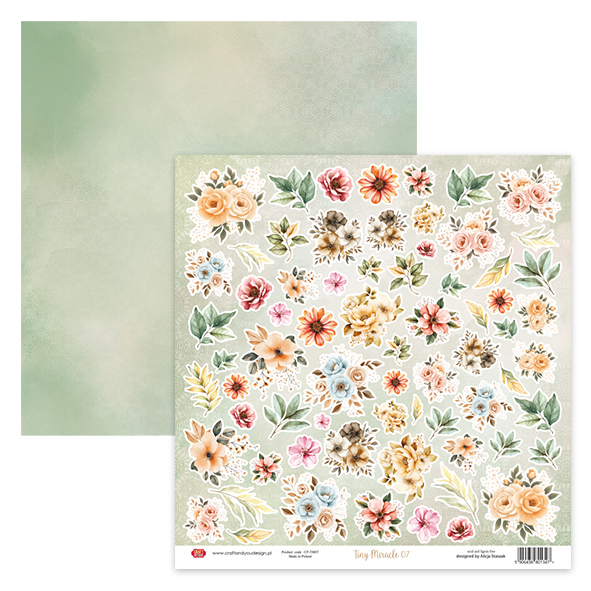 CSET-TM30-8 Kreatywny Duży Zestaw/ Big Creative Set Tiny Miracle 30,5x30,5cm - 8 arkuszy + okładka - Craft & You Design