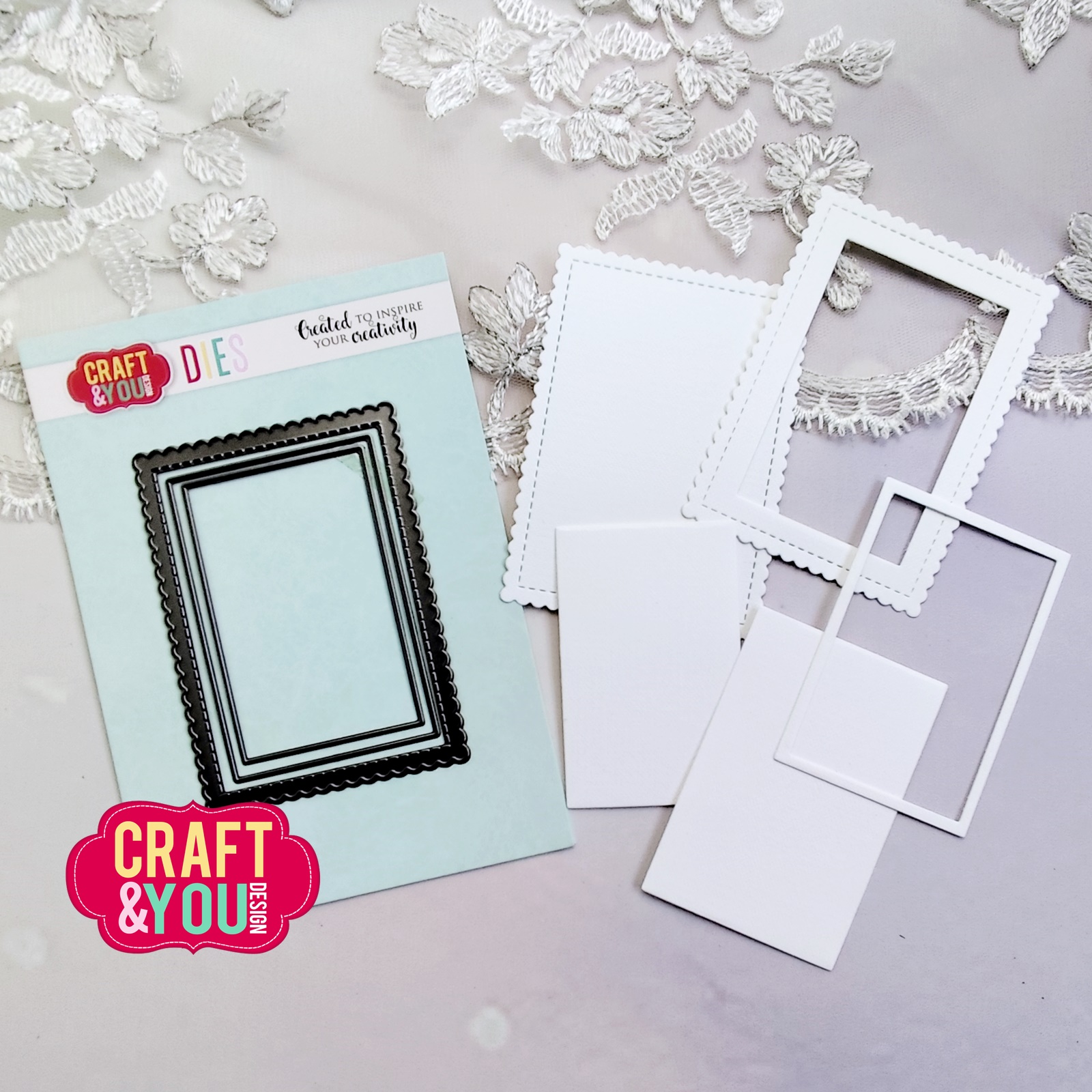 CW323 Wykrojnik /Die -ATC Biscuit Frame / Herbatnikowa ramka-Craft&You Design