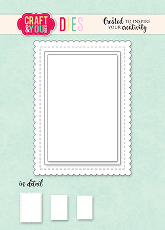 CW323 Wykrojnik /Die -ATC Biscuit Frame / Herbatnikowa ramka-Craft&You Design