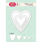 CW328 Wykrojnik /Die - Biscuit Frame Hearts / Herbatnikowa ramka serduszka-Craft&You Design