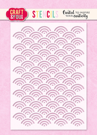 SC006 Stencil / Maska Waves / Fale- Craft & You Design