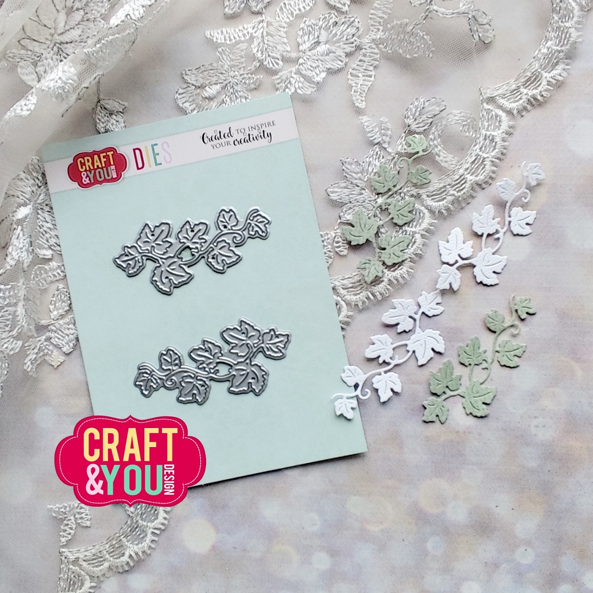 CW337 Wykrojnik /Die - Ivy Twigs/Bluszczowe gałązki -Craft&You Design