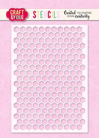 SC008 Stencil / Maska Honeycomb/Plaster Miodu- Craft & You Design