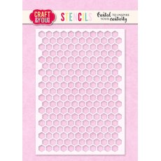 SC008 Stencil / Maska Honeycomb/Plaster Miodu- Craft & You Design