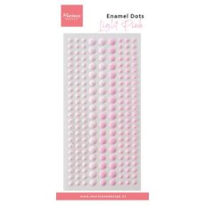 PL4534 Naklejki szkliwione -Enamel dots -Duotone  Light Pink -dwa odcienie jasne różowe