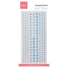 PL4535 Naklejki szkliwione -Enamel dots -Duotone  Light  Blue -dwa odcienie jasne niebieskie