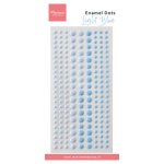 PL4535 Naklejki szkliwione -Enamel dots -Duotone  Light  Blue -dwa odcienie jasne niebieskie