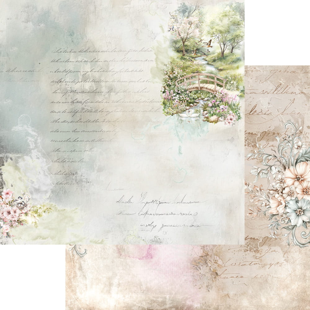 AA-MOS-08 Alchemy of Art - 8x8'' - zestaw papierów 20,3x20,3cm- Memories of spring