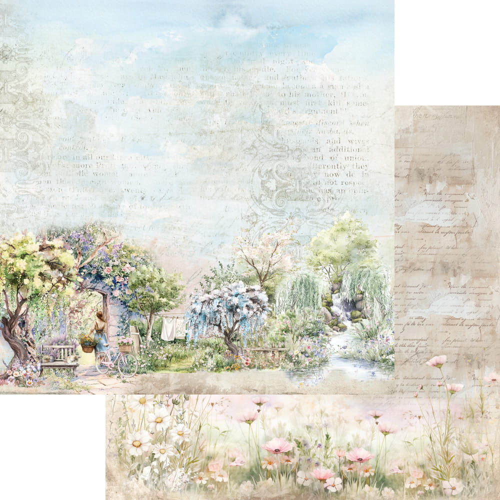 AA-MOS-08 Alchemy of Art - 8x8'' - zestaw papierów 20,3x20,3cm- Memories of spring