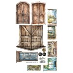 AA-MOS-13 Papier dwustronny 15x30,5cm do samodzielnego wyciecia Memories of spring