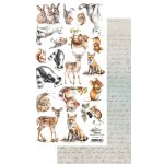 AA-MOS-14 Papier dwustronny 15x30,5cm do samodzielnego wyciecia Memories of spring