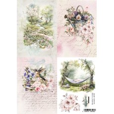 AA-MOS-RP-02 Papier ryżowy  A4 - Alchemy of Art  Memories of spring