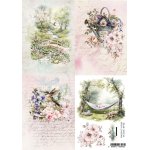 AA-MOS-RP-02 Papier ryżowy  A4 - Alchemy of Art  Memories of spring