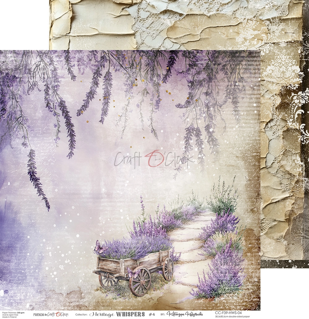 CC-F39-HWS-00 HERITAGE WHISPERS- zestaw papierów 30,5x30,5cm