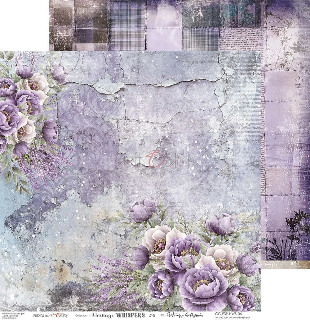 CC-F39-HWS-00 HERITAGE WHISPERS- zestaw papierów 30,5x30,5cm