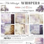 CC-F39-HWS-08 HERITAGE WHISPERS- zestaw papierów 20,3x20,3cm - BASIC