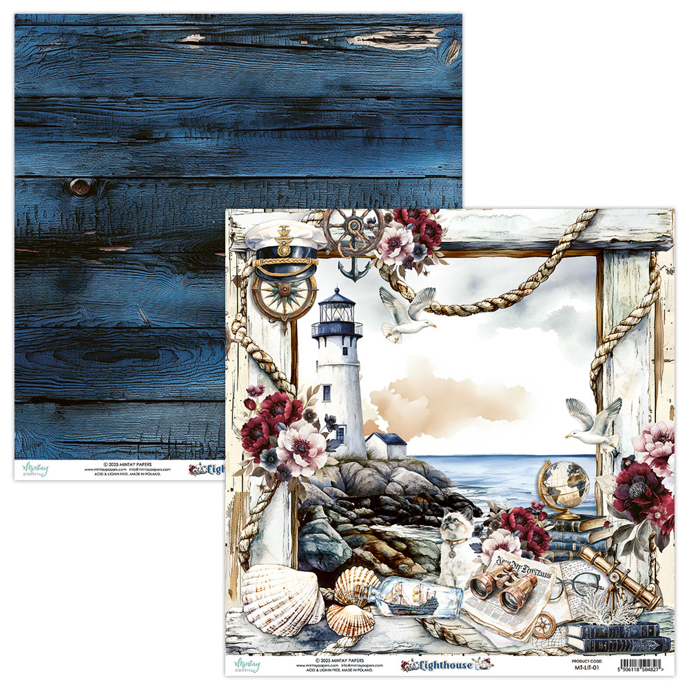 MT-LIT-07 LIGHTHOUSE - Zestaw MINTAY PAPERS 30,5x30,5cm