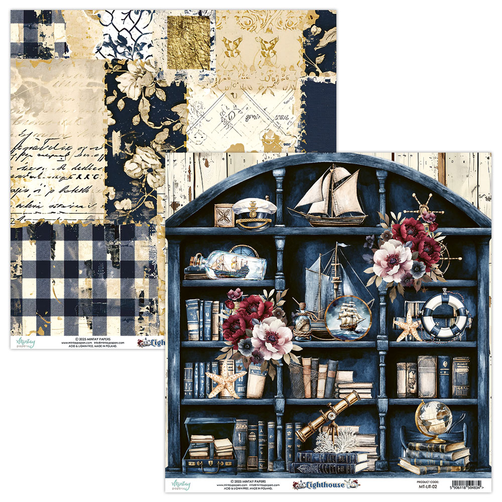 MT-LIT-07 LIGHTHOUSE - Zestaw MINTAY PAPERS 30,5x30,5cm