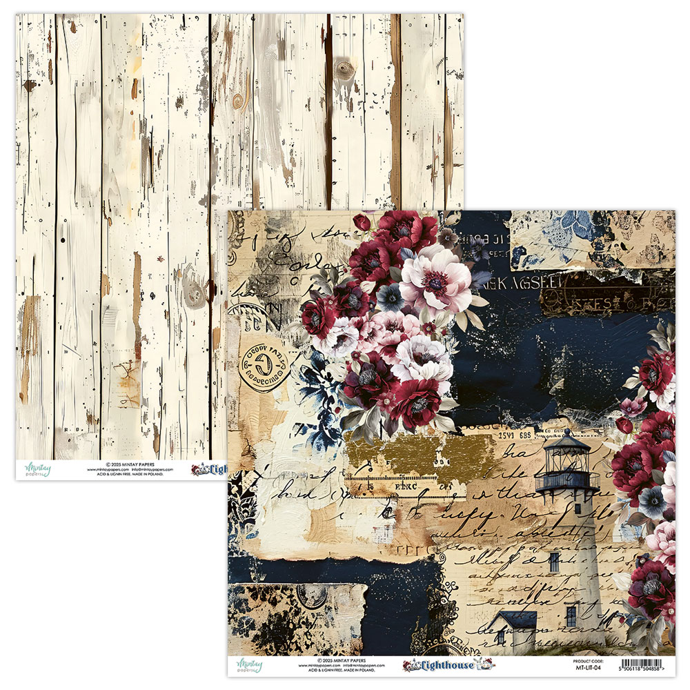 MT-LIT-07 LIGHTHOUSE - Zestaw MINTAY PAPERS 30,5x30,5cm